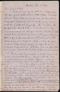 Letter from Samuel May, Boston, to Richard Davis Webb, Dec. 7, 1859