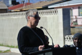 Photograph at Berkley Square Historic District banner unveiling event, February 9, 2013