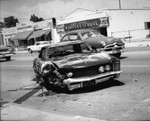 Thumbnail for Burned-out car, Los Angeles, ca. 1965