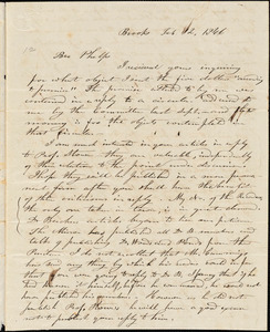 Letter from Luther Wiswall, Brooks, [Maine], to Amos Augustus Phelps, 1846 Feb[ruary] 12