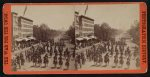 Grand review of the great veteran armies of Grant and Sherman at Washington, on the 23d and 24th May, 1865. Sherman's grand army. Looking up Pennsylvania Ave. from the Treasury Buildings, during the passage of the "Red Star" Division