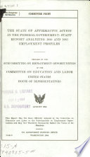 The State of affirmative action in the federal government : staff report analyzing 1980 and 1983 employment profiles