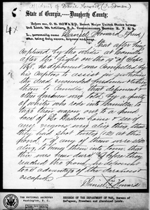 Affidavit of Daniel Howard: Albany, Georgia, 1868 Sept. 25