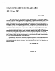 History Colorado Pandemic Journaling