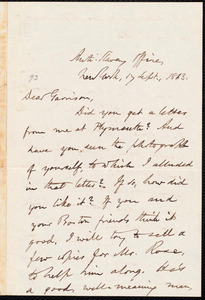 Letter from Oliver Johnson, New York, [N.Y.], to William Lloyd Garrison, 17 Sept[ember], 1863