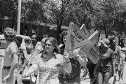 Demonstration in the Kingston neighborhood in Birmingham, Alabama, protesting the city's reaction to the shooting death of Bonita Carter.