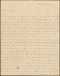 Letter from Harriet Lee, Clinton, to William Lloyd Garrison, June 16. 1854