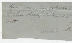 Thumbnail for Receipt for payment from John Cocke to W. B. Drake, January 20, 1866