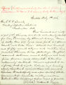 Thumbnail for Governor Watson C. Squire telegram to L.Q.C. Lamar regarding the need for military assistance following anti-Chinese violence, February 8, 1886