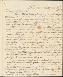 Thumbnail for Letter from Samuel Joseph May, South Scituate, [Massachusetts], to William Lloyd Garrison, 1838 July 22d