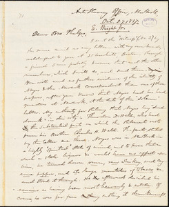 Letter from Elizur Wright, New York, to Amos Augustus Phelps, 1837 Oct[ober] 29