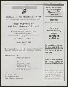 Thumbnail for Flyer: Black Music and the Civil Rights Movement