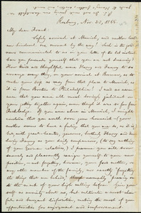 Letter from William Lloyd Garrison, Roxbury, [Mass.], to Francis Jackson Garrison, Nov. 23, 1866