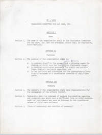 By-Laws for Charleston Committee For Day Care