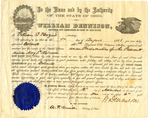 Commission Papers for William B Hazen at rank of Colonel, August 7, 1861 [document]