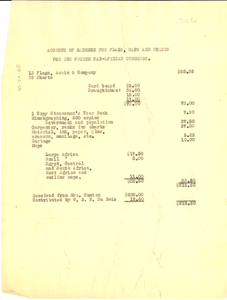 Thumbnail for Account of expense for flags, maps and charts for the fourth Pan-African Congress.