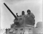 [First official photo of African American marines in tank turret during World War II]