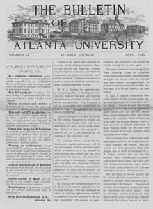 Thumbnail for The Bulletin of Atlanta University, April 1895 no. 64, Atlanta, Georiga