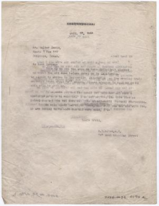 Letter from Dr. Edwin D. Moten to Walter Davis, July 26, 1946