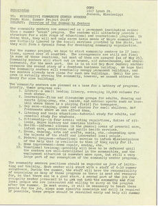 Memorandum from Mississippi Summer Project Staff to Mississippi Community Center Workers