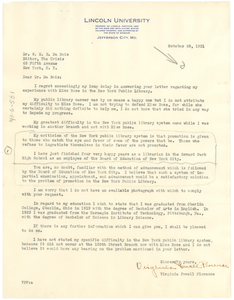 Letter from Virginia Powell Florence to W. E. B. Du Bois