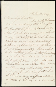 Letter from Elizabeth Lupton, [Near Liverpool, England], to Miss Weston, 6th Nov. 1849