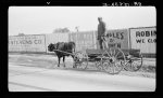 South Carolina Negro and crude ox-drawn wagon