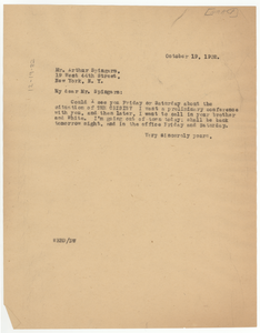 Letter from W. E. B. Du Bois to Arthur Spingarn