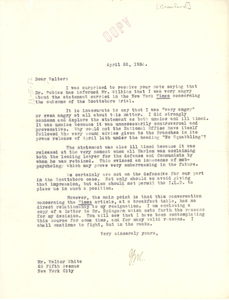 Letter from George W. Crawford to Walter White