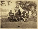 [Major General Philip Sheridan and his generals in front of Sheridan's tent]