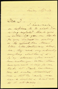 Letter from Wendell Phillips, [Boston?, Mass.], to Deborah Weston, Apr[il] 13