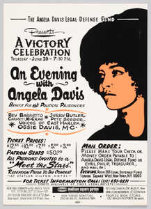 Flyer Advertising an Evening with Angela Davis