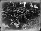 Crowd gathered for dedication of the Jerusalem exhibit site