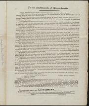 To the Abolitionists of Massachusetts [manuscript]