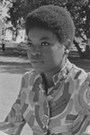 Portrait of a young woman at Free Huey Rally, De Fremery Park, Oakland, CA, #36 from A Photographic Essay on The Black Panthers