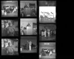 Set of negatives by Clinton Wright including Reverend Wilson, George Ward, Singing award program, Highland Patrol Boys at TV8, and Service Station manager, 1967