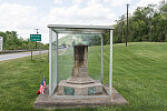 An old monument marking the famous Mason-Dixon Line, the demarcation between free and slave states before the U.S. Civil War. This one sits on another line, barely into Wetzel County, next to Marshall County in West Virginia