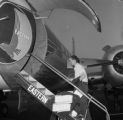 Freedom Rider James Peck boarding an Eastern Air Lines flight to New Orleans at the airport in Birmingham, Alabama.