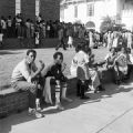 Boys eating popsicles during a voting rights march in Mobile, Alabama.