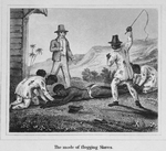 The mode of flogging slaves. As described in Bickells "West Indies as they are," page 13