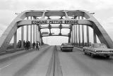 Civil rights marchers on the Edmund Pettus Bridge in Selma, Alabama, on Bloody Sunday.