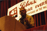 Amiri Baraka speaking at a conference (1 of 3)