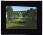 ["Kenarden Lodge," John Stewart Kennedy house, Shore Path, Bar Harbor, Maine. Italian Garden, view to pergola and Champlain Mountain]