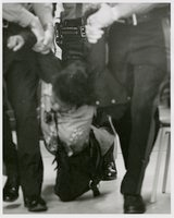 Black student protest in Wilbur Cross Library