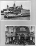 [Immigration Station, Ellis Island, New York, exterior view of building and interior view of registry floor]