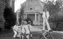 Children in the backyard of 3907 Seminary Avenue. From left: Martha "Pi"; Cottrell, Ruth Davis, Mary Harvie, Elizabeth Davis, Arthur Mann, Phyllis Foster, James Price, Jr., Elizabeth Cottrell