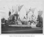 Mardi Gras Queen and her court on float, Seattle, ca. 1955