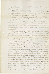 Testimony on the Assault of Senator Charles Sumner