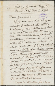 Letter from Henry Clarke Wright, Leavy Greave, Sheffield, [England], to William Lloyd Garrison, 1866 Dec[ember] 1