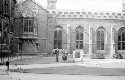 View of "first quadrangle" of Balliol College, Oxford University. An original "oriel window" on left, part of the "Masters Lodging" and dates to the mid 1400's